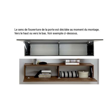 Element mural horizontal 138 cm FOREVER 2 en décor chêne cadiz