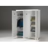 Armoire Adora blanc laqué à 3 portes 159 cm