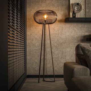 Lampadaire COPERNIC de style industriel avec 1 ampoule incluse
