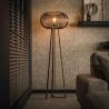 Lampadaire COPERNIC de style industriel avec 1 ampoule incluse