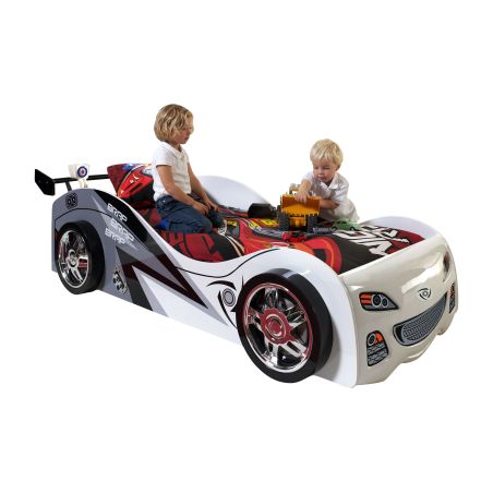 Lit voiture Brap blanc 90x200 cm 