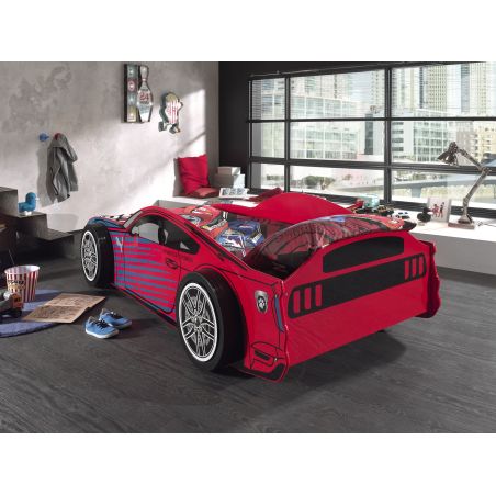 Lit voiture Panther rouge 90x200 cm 