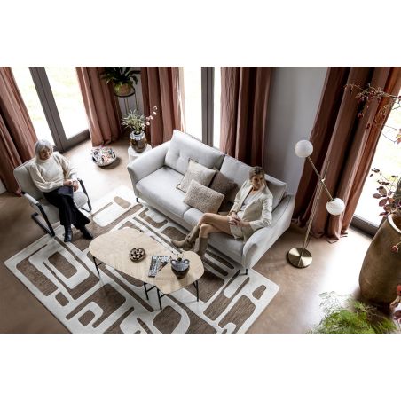 Hendrik, ensemble de 2 tables basse 63 x 120 / 62 x 44 cm. - fishbone
