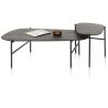 Hendrik, ensemble de 2 tables basse 63 x 120 / 62 x 44 cm. - fishbone
