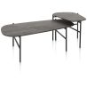 Hendrik, ensemble de 2 tables basse 63 x 120 / 62 x 44 cm. - fishbone