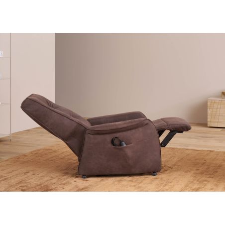 Fauteuil relax électrique en tissu QUARTETT 9457 avec 2 moteurs de la marque HIMOLLA