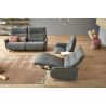 Canapé 2 places 198 cm en tissu CUMULY COMFORT 4051 avec 2 relax manuels et table intermédiaire de la marque HIMOLLA