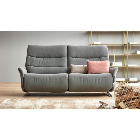 Canapé 3 places 197 cm en tissu CUMULY COMFORT 4051 avec 2 relax manuels de la marque HIMOLLA