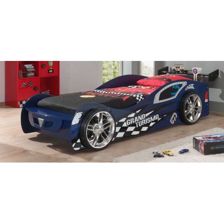 Lit voiture Turismo bleu 90x200 cm 