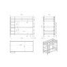 Lit superposé Piny nature H 180 cm