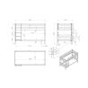 Lit superposé Piny blanc H 140 cm
