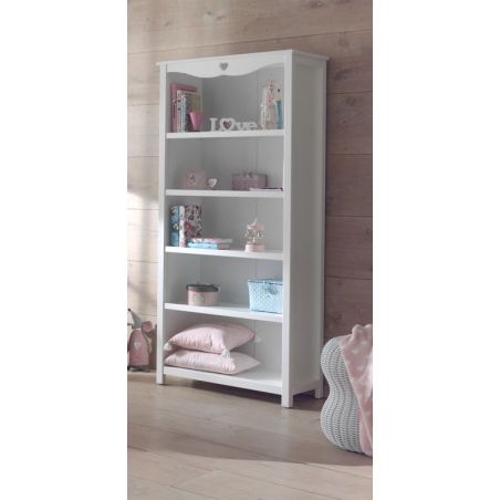 Bibliothèque Adora blanc 90 cm 