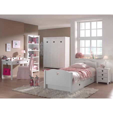 Bibliothèque Adora blanc 90 cm 