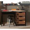 Bureau enfant Alexy brun et noir 130 cm