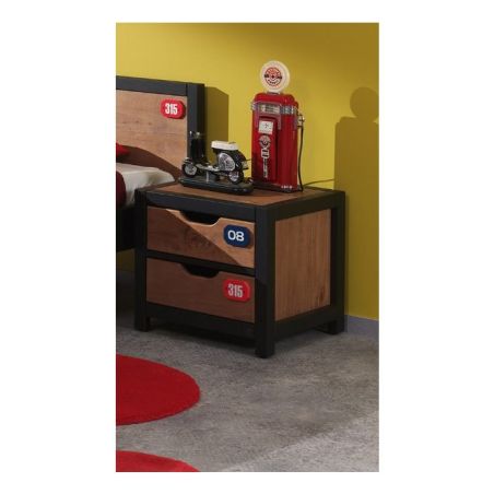 Table de chevet Alexy bicolore