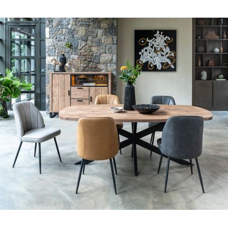 Pavarotti, table 180 x 108 cm - pied central metal - Henders and Hazel