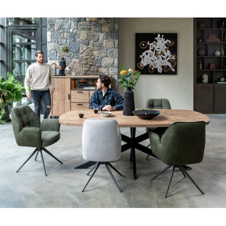 Pavarotti, table 240 x 108 cm - pied central en métal - Henders and Hazel
