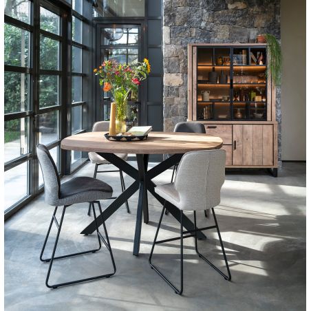 Pavarotti, table de bar 150 x 120 cm (hauteur: 92 cm) - pied central métal - Henders and Hazel