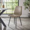 Chaise RICARDO en tissu rib cotelé - proposée en 2 coloris