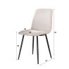 Chaise RICARDO en tissu rib cotelé - proposée en 2 coloris