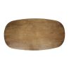 Table ovale 180 cm CLIFFORD en bois de manguier massif avec pied central en métal