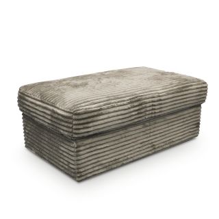Pouf DOUDOU en tissu velours cotelé taupe