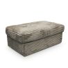 Pouf DOUDOU en tissu velours cotelé taupe