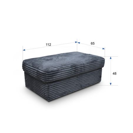 Pouf DOUDOU en tissu velours cotelé taupe