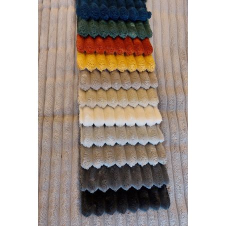 Pouf DOUDOU en tissu velours cotelé taupe