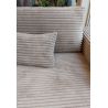 Pouf DOUDOU en tissu velours cotelé taupe