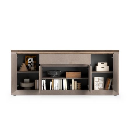 Buffet 4 porte et 1 tiroir CRONOS BRONZE MERCURE avec LED inclus