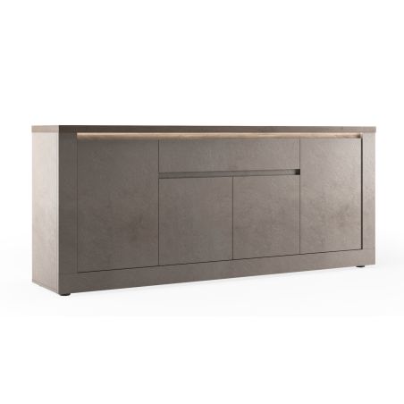 Buffet 4 porte et 1 tiroir CRONOS BRONZE MERCURE avec LED inclus
