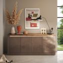Buffet 4 portes CRONOS BRONZE MERCURE avec LED inclus