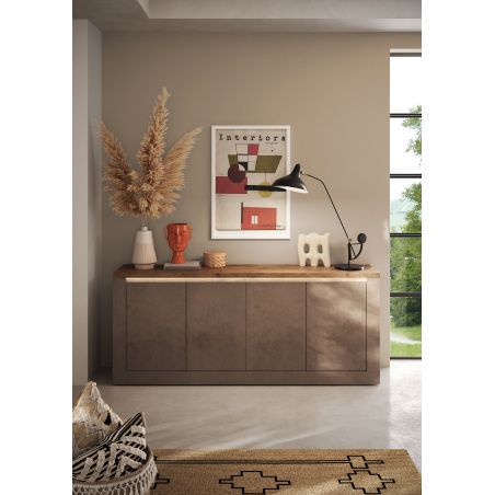 Buffet 4 portes CRONOS BRONZE MERCURE avec LED inclus