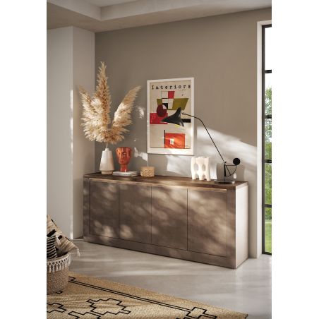 Buffet 4 portes CRONOS BRONZE MERCURE avec LED inclus