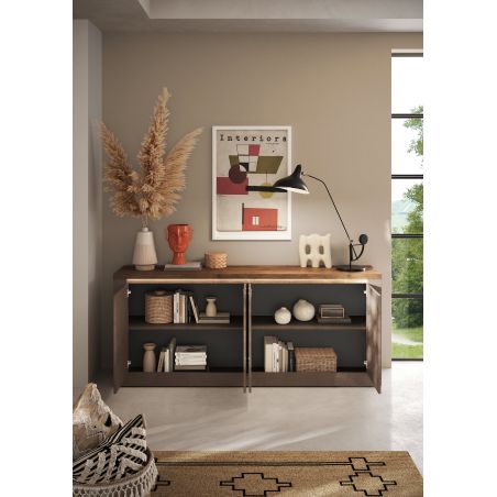 Buffet 4 portes CRONOS BRONZE MERCURE avec LED inclus