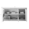 Buffet 3 portes CRONOS BRONZE MERCURE avec LED inclus