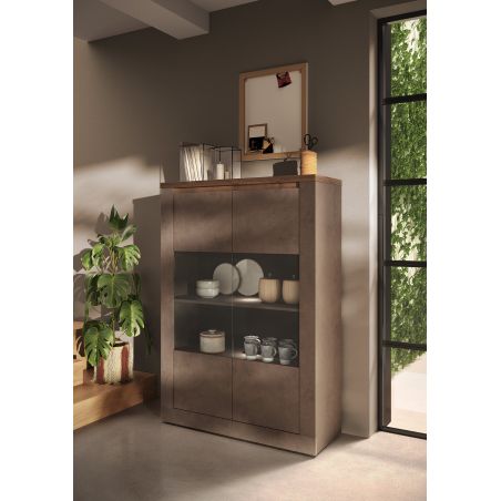 Vitrine 2 portes CRONOS BRONZE MERCURE