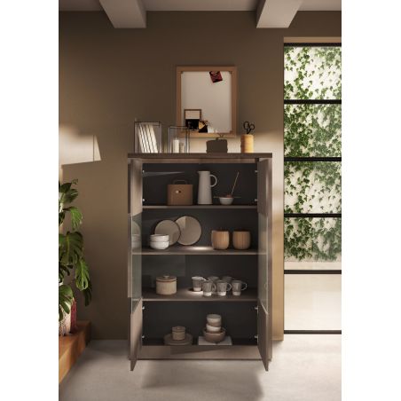 Vitrine 2 portes CRONOS BRONZE MERCURE