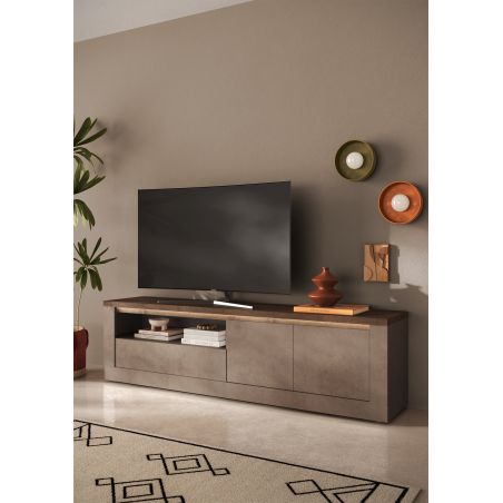 Meuble TV 210 cm CRONOS BRONZE MERCURE avec LED inclus