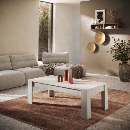 Table basse ANABELLA BLANC 122x 65 cm
