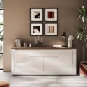 Buffet 4 portes et 1 tiroir CRONOS BLANC MERCURE avec LED inclus