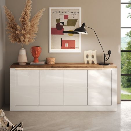 Buffet 4 portes CRONOS BRONZE MERCURE avec LED inclus