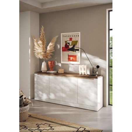Buffet 4 portes CRONOS BRONZE MERCURE avec LED inclus