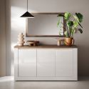 Buffet 3 portes CRONOS BLANC MERCURE avec LED inclus