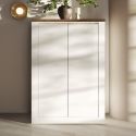 Buffet haut 2 portes CRONOS BLANC MERCURE avec LED inclus