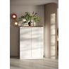 Buffet haut 2 portes CRONOS BLANC MERCURE avec LED inclus