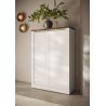 Buffet haut 2 portes CRONOS BLANC MERCURE avec LED inclus