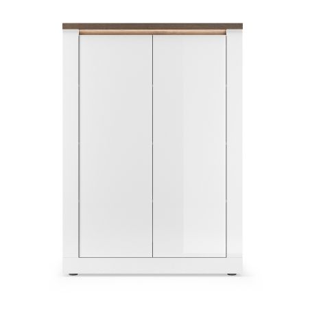 Buffet haut 2 portes CRONOS BLANC MERCURE avec LED inclus
