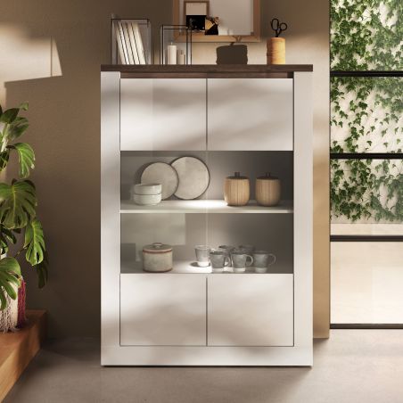 Vitrine 2 portes CRONOS BLANC MERCURE